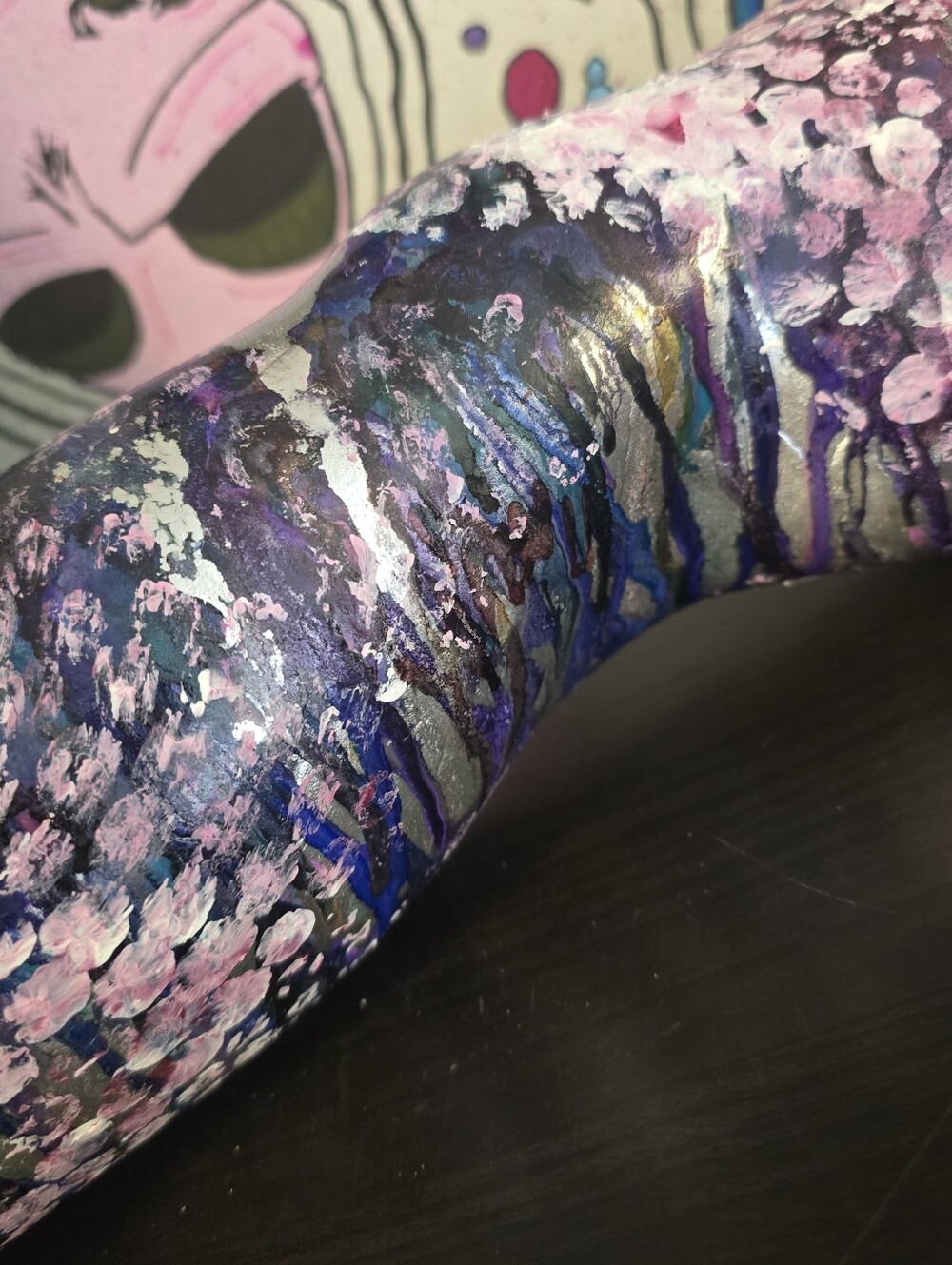 HANDCRAFTED Upcycled Mannequin Arm HANDPAINTED Abstract Tabletop Art Decor - Picture 9 of 17